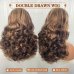 300% Density Double Drawn Bouncy Curly 13x4 Transparent Lace Full Frontal Wig